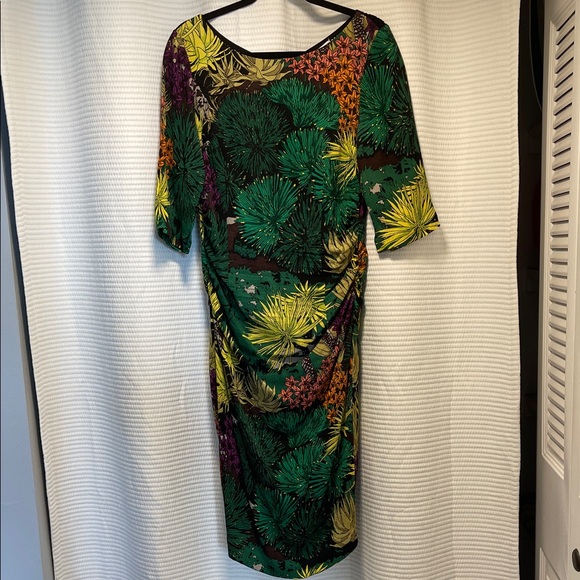 Tracy Reese Dresses & Skirts - Tracy Reese Green and Yellow Floral Midi Dress